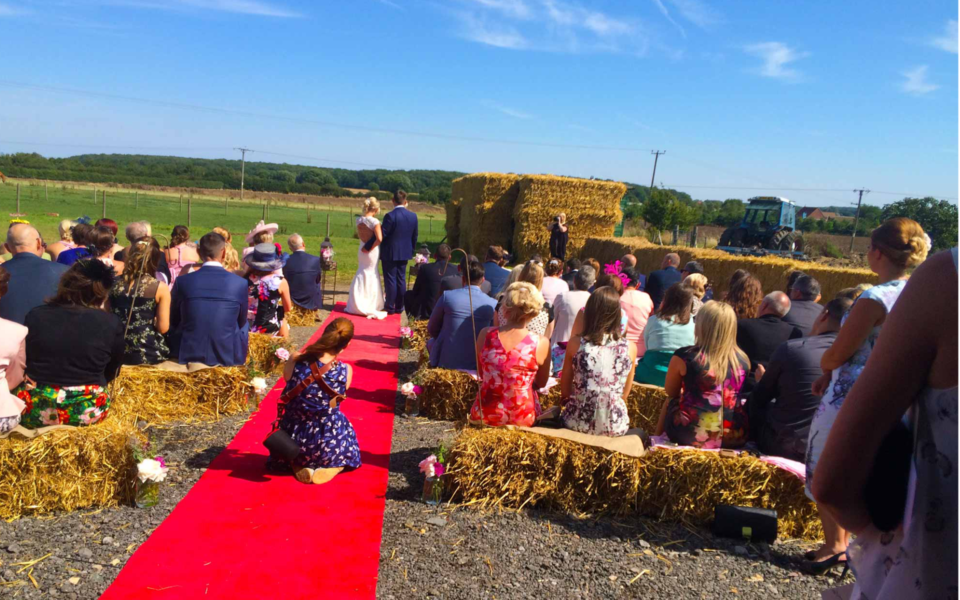 ceremony at stainton manor wedding barns